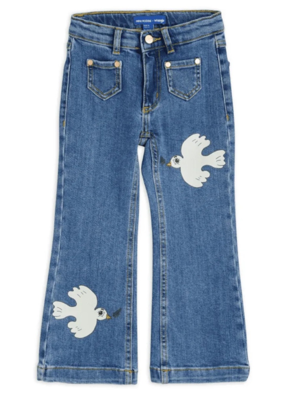 Mini Rodini x Wrangler Peace Dove Flare Jeans